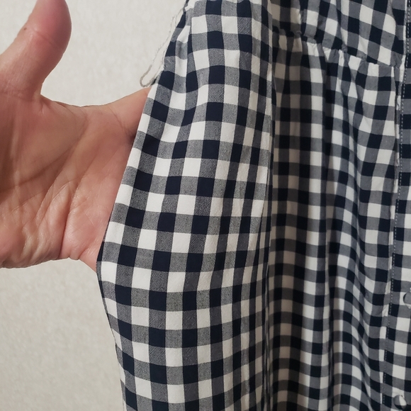 J. Crew Black and White Ruched Ruffled Maxi Sundress..SIZE:12T - Picture 5 of 15